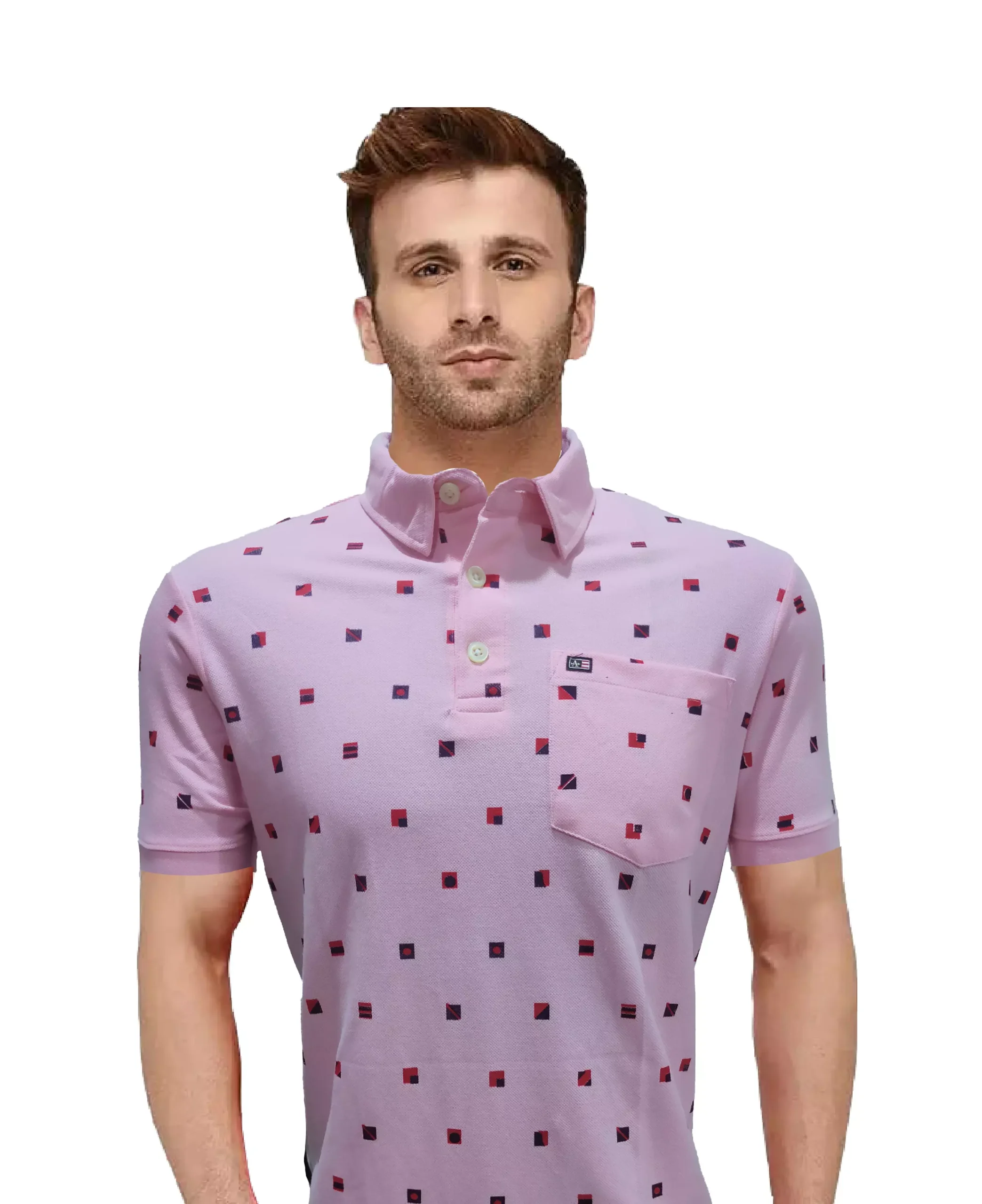 mens t shirt with collar printed